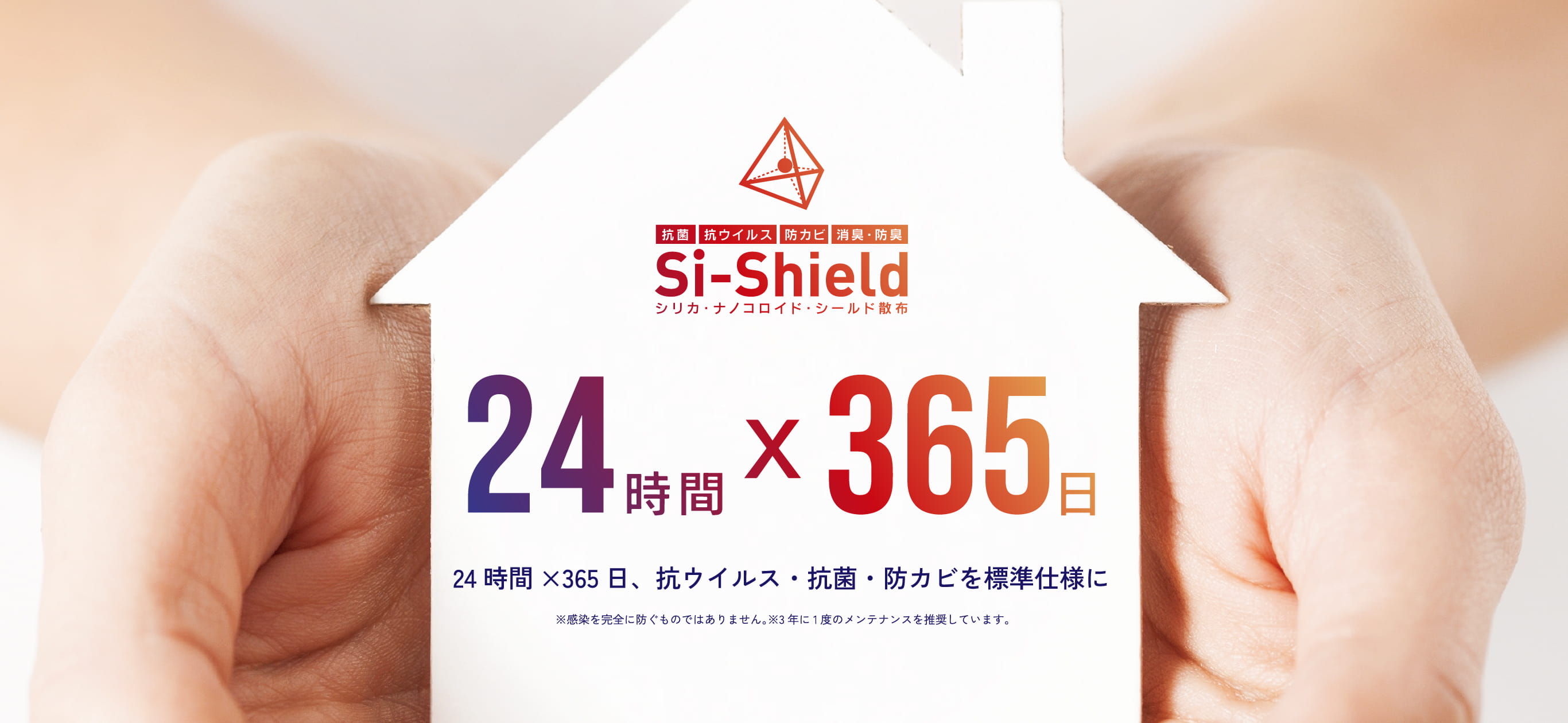 24時間×365日、抗ウイルス・抗菌・防カビを標準仕様に